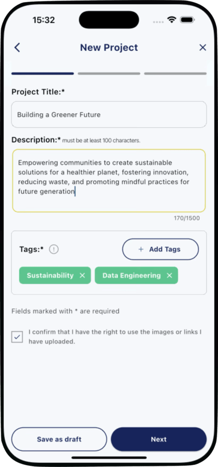 Create Project Feature